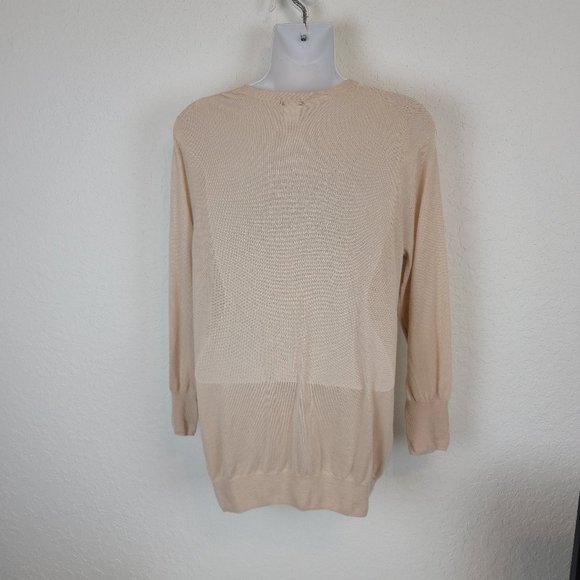 J. Crew 100% Cashmere Sweater Cardigan Light Biege Ivory Size XL - Picture 2 of 5
